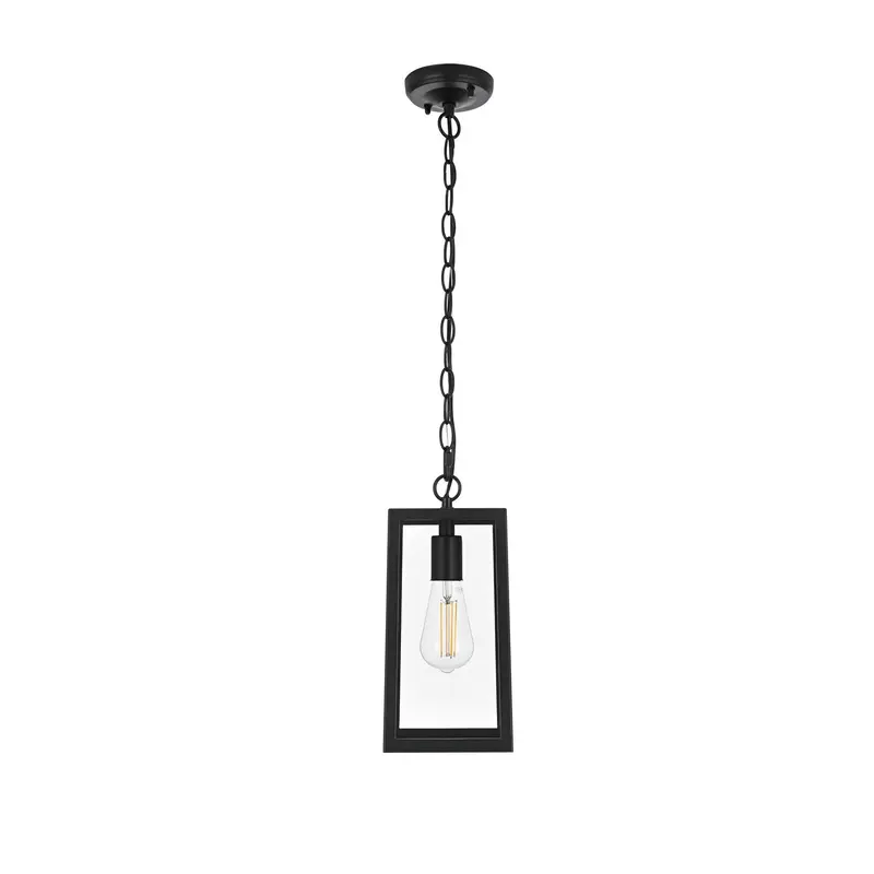 Veda One Light Outdoor Pendant Black