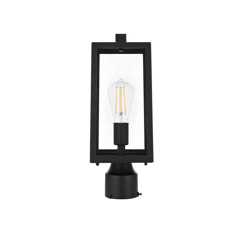 Veda One Light Outdoor Post Mount Black