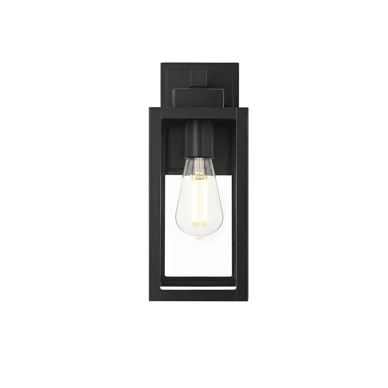 Veda One Light Outdoor Wall Sconce Black