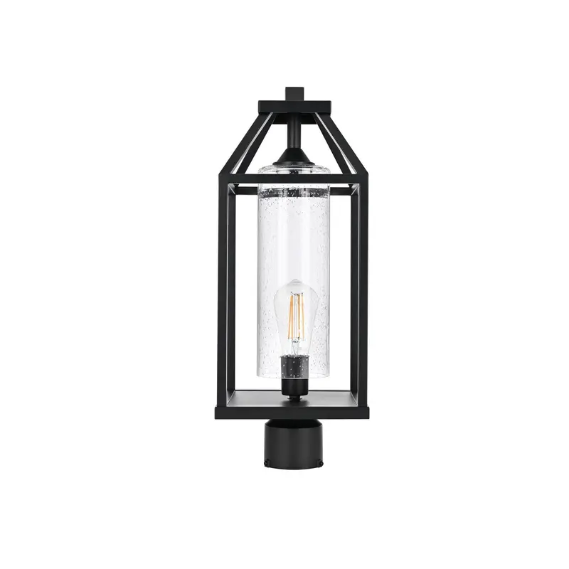 Zora One Light Outdoor Post Mount Black
