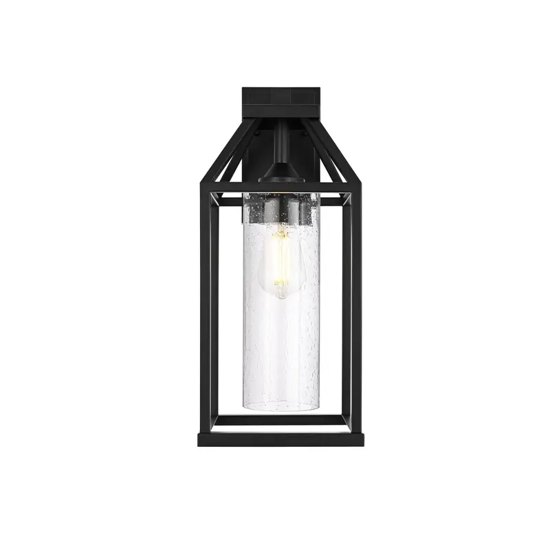 Zora One Light Outdoor Wall Sconce Black