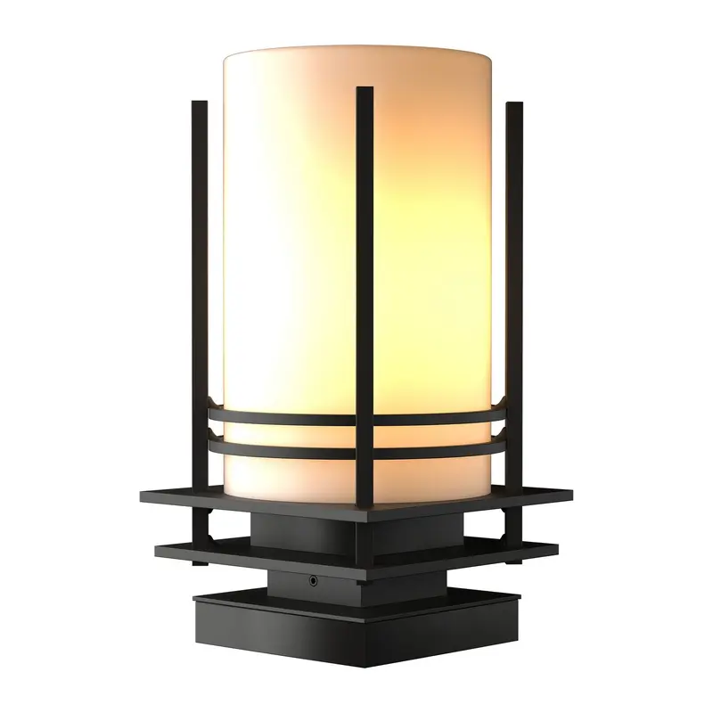 Banded One Light Outdoor Pier Mount Coastal Oil Rubbed Bronze