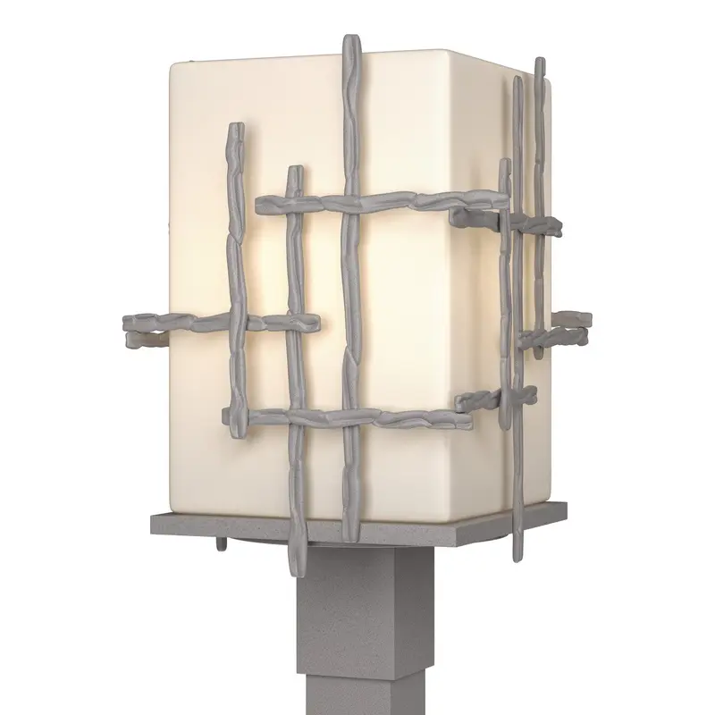 Tura One Light Outdoor Post Mount Coastal Burnished Steel