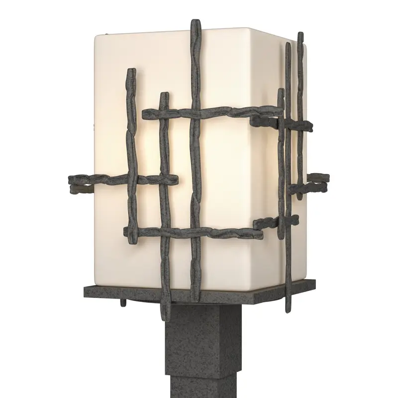 Tura One Light Outdoor Post Mount Coastal Natural Iron
