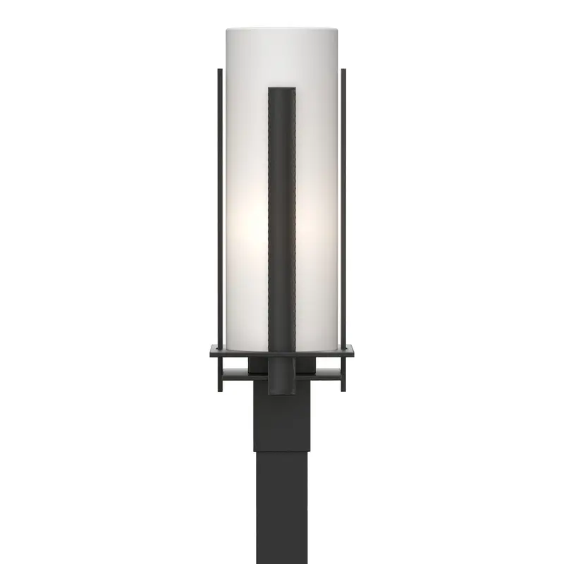 Vertical Bar One Light Outdoor Post Mount Coastal Black