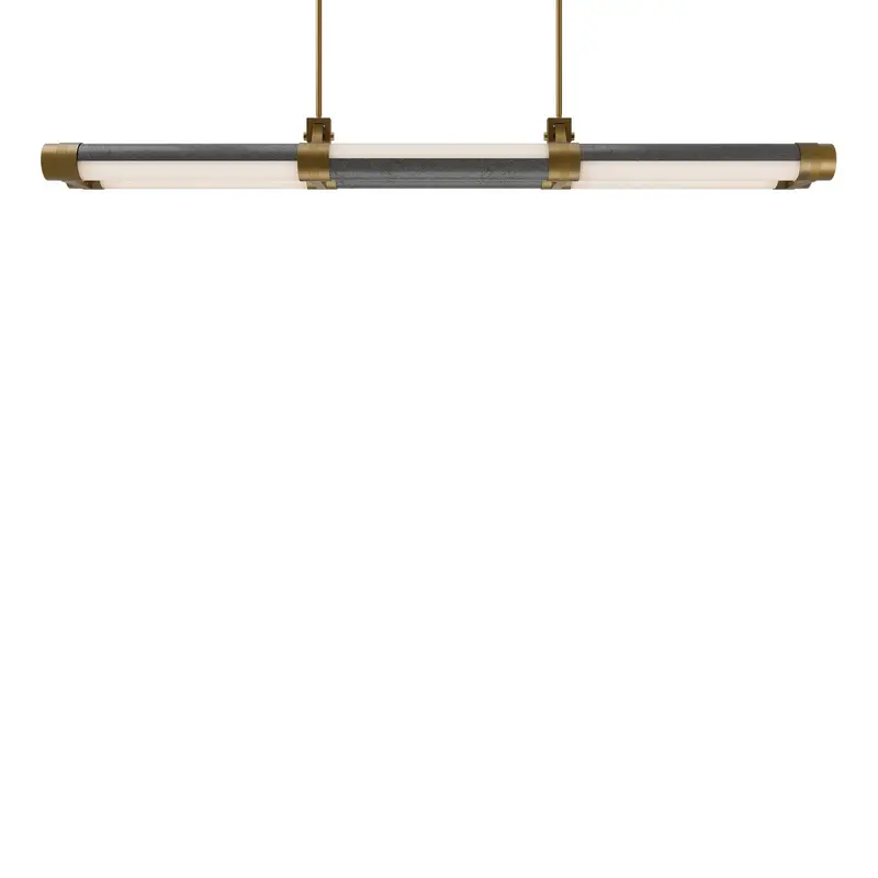 Catania LED Linear Pendant Bassalt Stone/Aged Brass