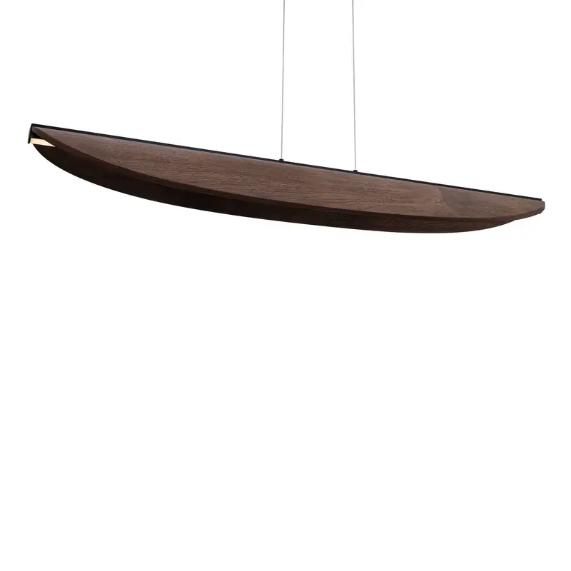 Kiefer LED Linear Pendant Black/Dark Walnut