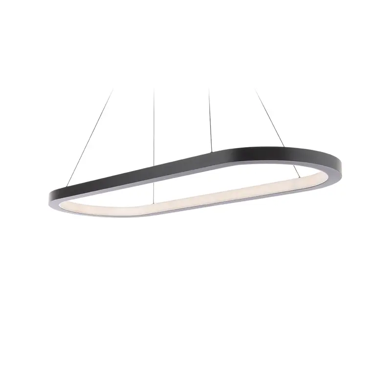 Racetrack LED Linear Pendant Black