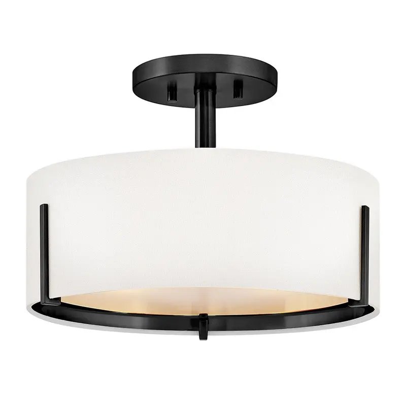 Halle LED Semi-Flush Mount Black
