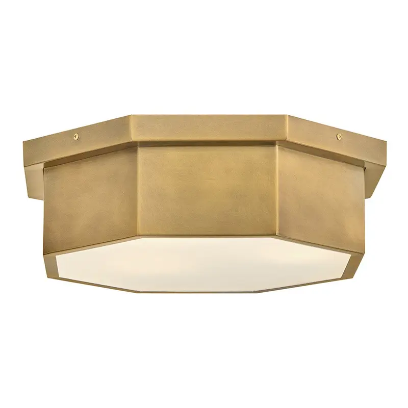 Facet LED Flush Mount Heritage Brass