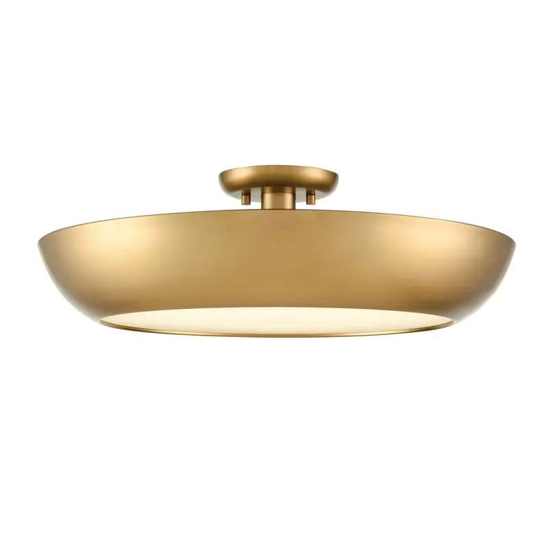 Antares LED Semi Flush Mount Brass