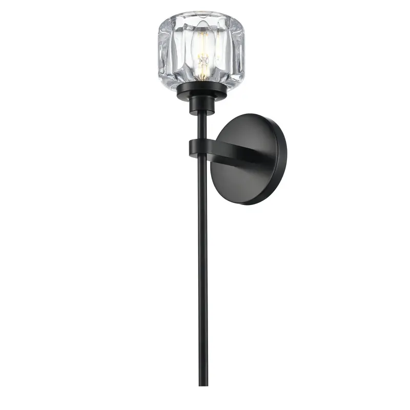 Samar One Light Wall Sconce Ebony