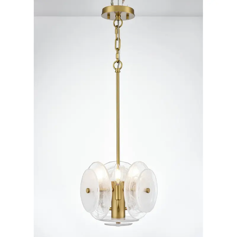 Carousel Three Light Pendant Brass