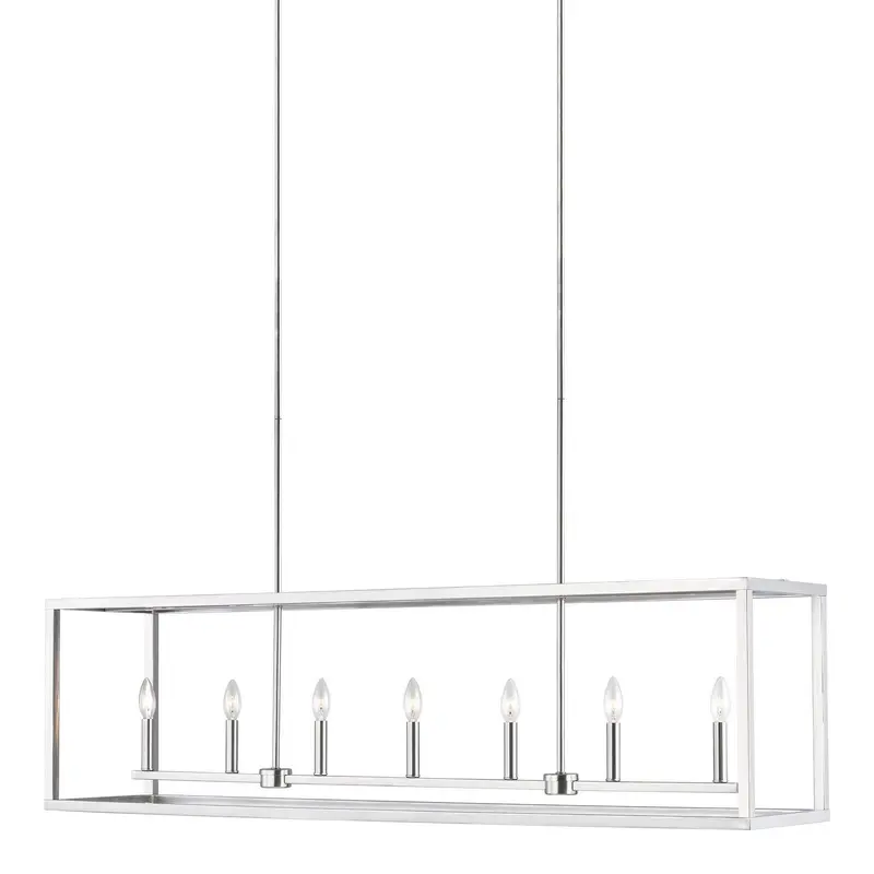 Moffet Street Seven Light Island Pendant Brushed Nickel