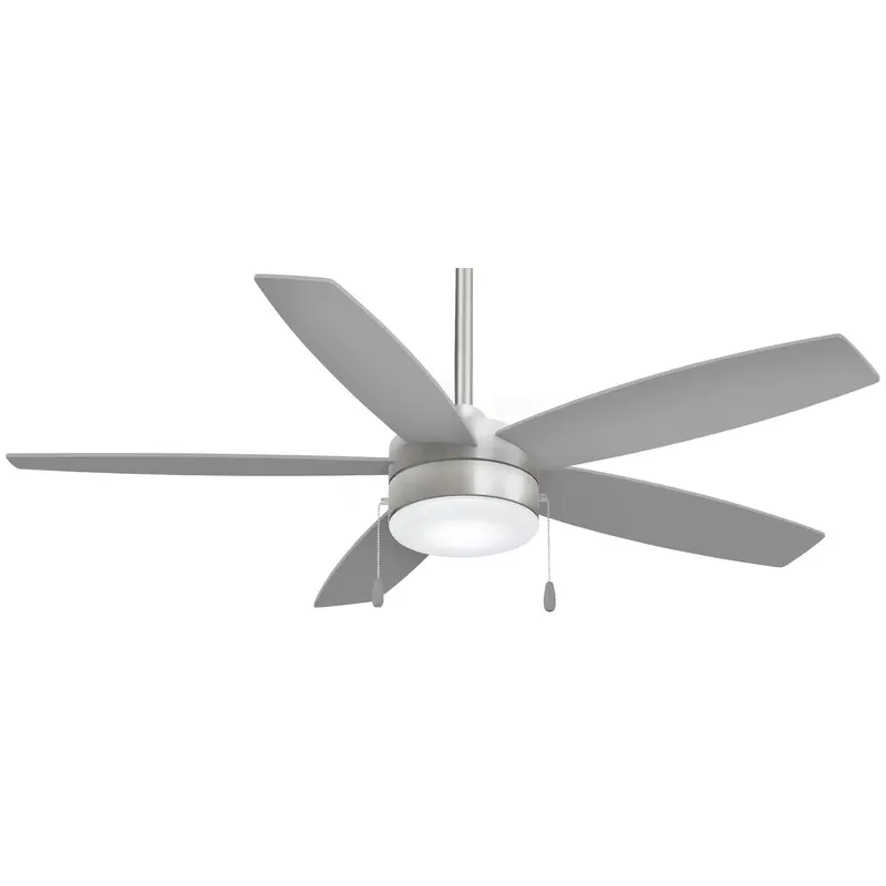 Airetor 52"Ceiling Fan Brushed Nickel W/ Silver