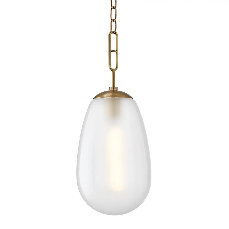 Bruckner One Light Pendant Aged Brass