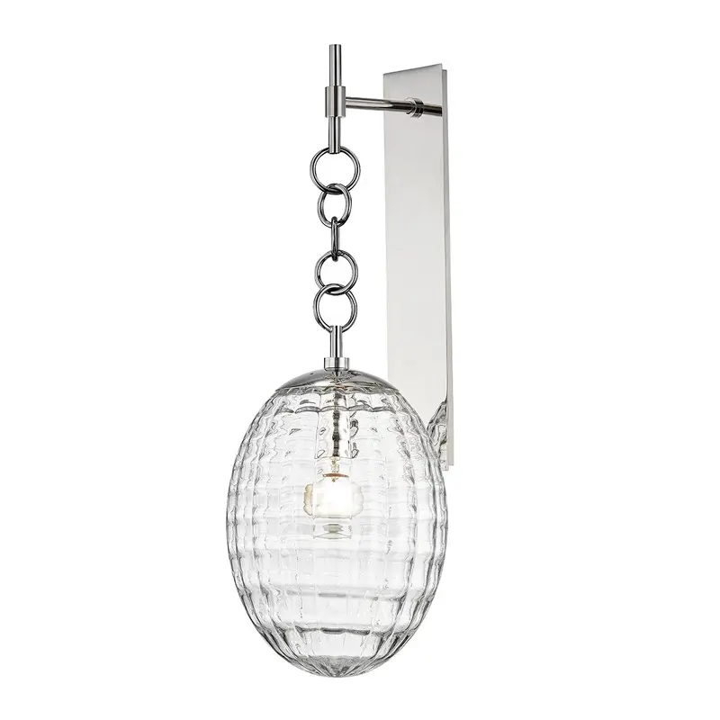 Venice One Light Wall Sconce Polished Nickel
