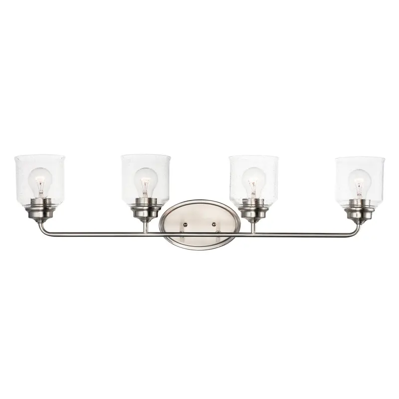 Acadia Four Light Bath Vanity Satin Nickel