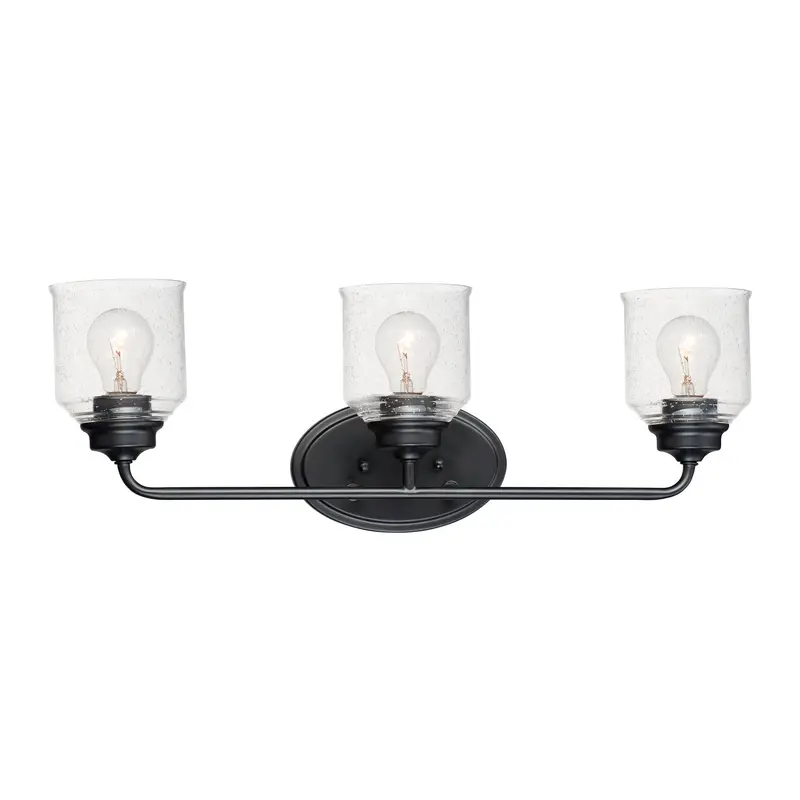 Acadia Three Light Bath Vanity Black