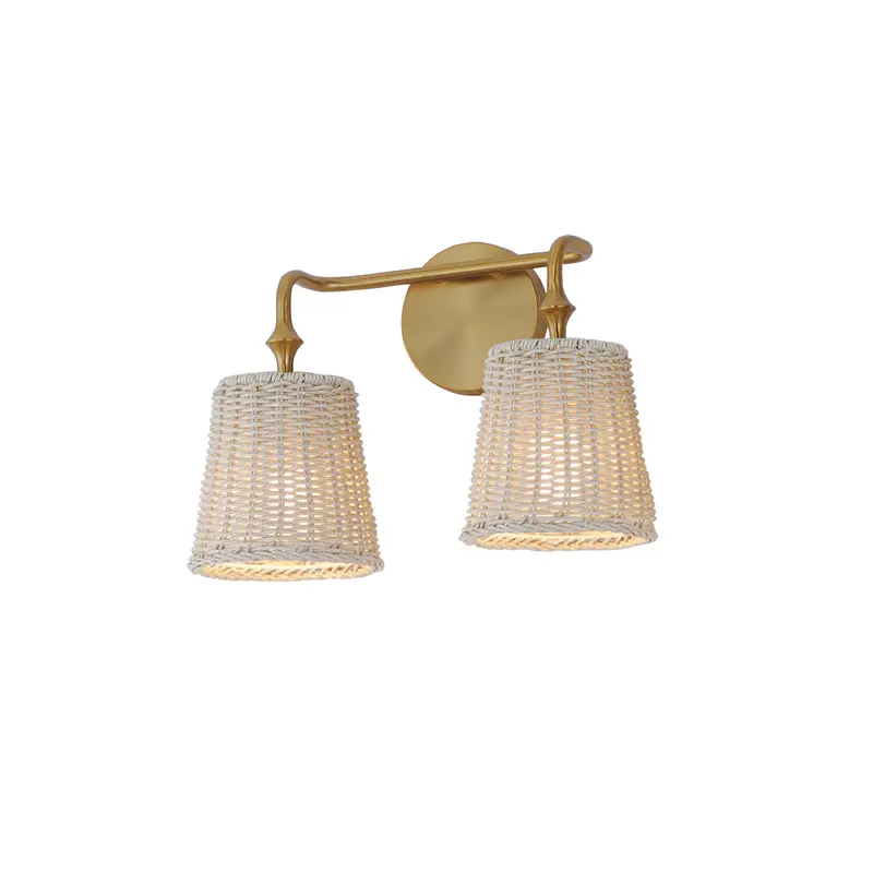 Baja Two Light Wall Sconce Natural Aged Brass