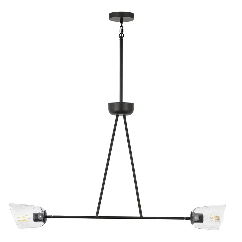 Keppe Two Light Linear Pendant Dark Bronze