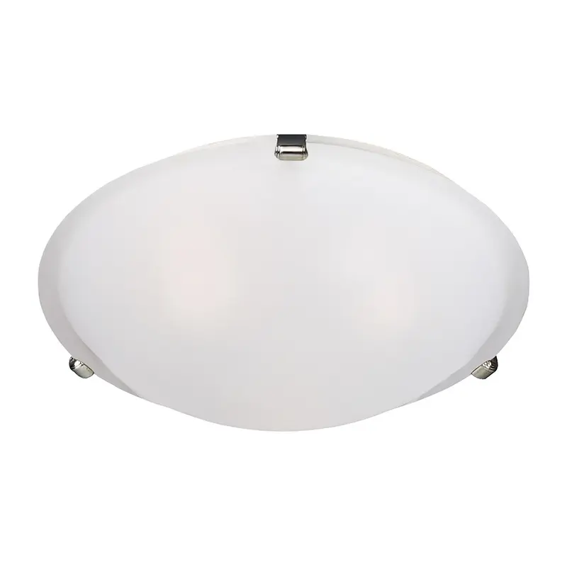 Malaga Three Light Flush Mount Satin Nickel