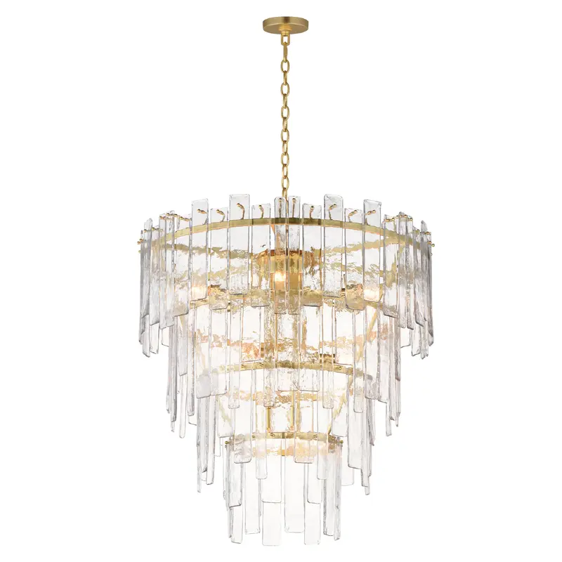 Warren 12 Light Pendant Gold Leaf