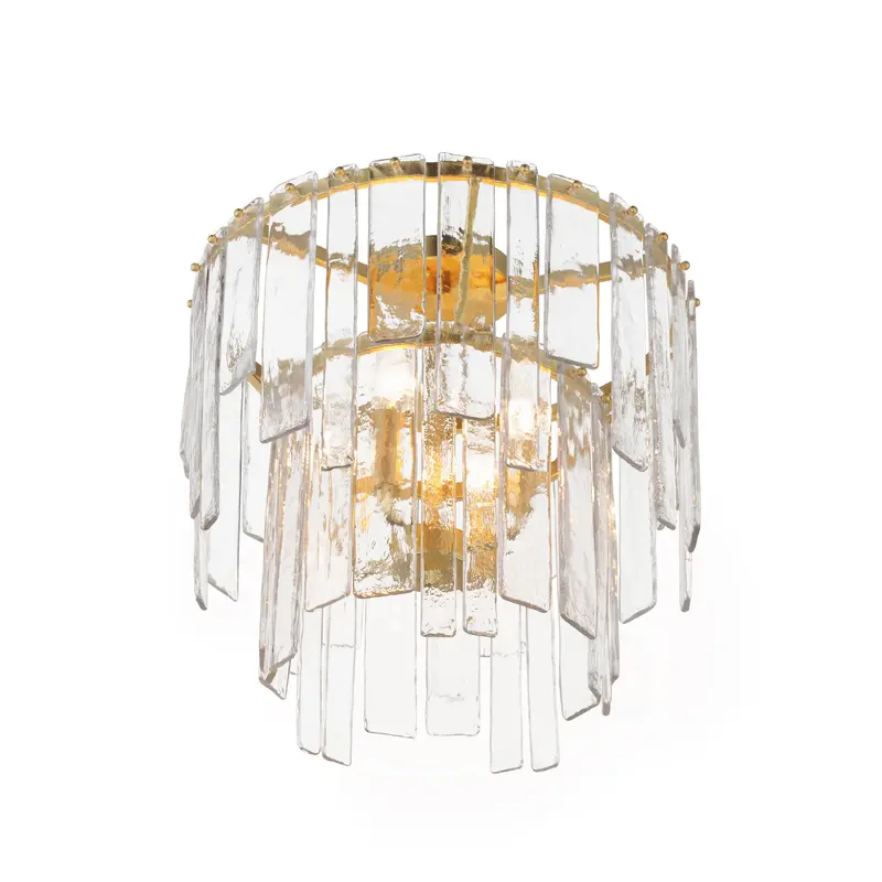 Warren Four Light Semi-Flush / Pendant Gold Leaf