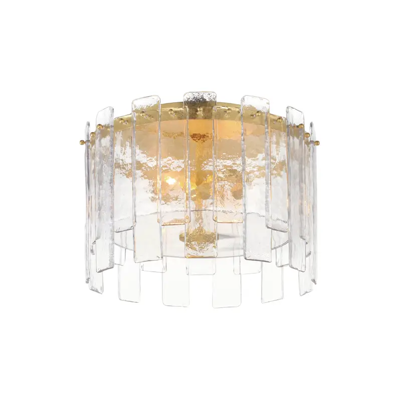 Warren Two Light Flush Mount Gold Leaf