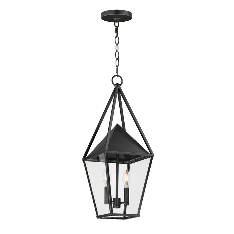 Bavaria Two Light Outdoor Pendant Black