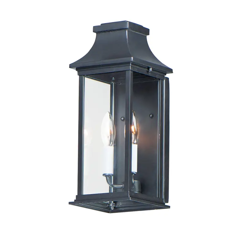 Vicksburg Two Light Outdoor Wall Lantern Black