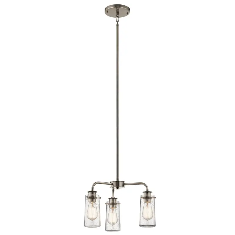 Braelyn Three Light Chandelier/Semi Flush Classic Pewter