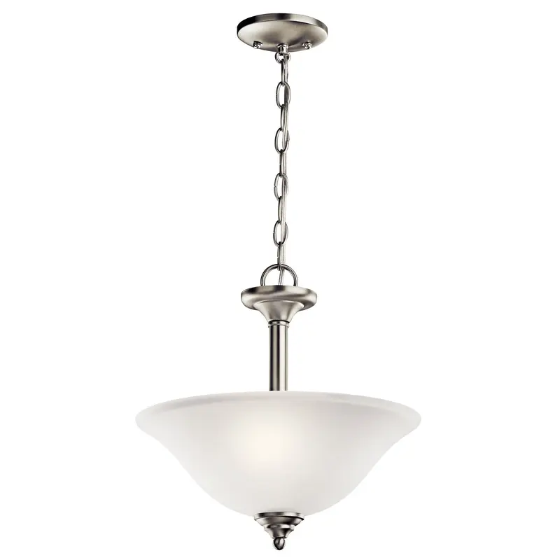 Wynberg Two Light Pendant/Semi Flush Brushed Nickel