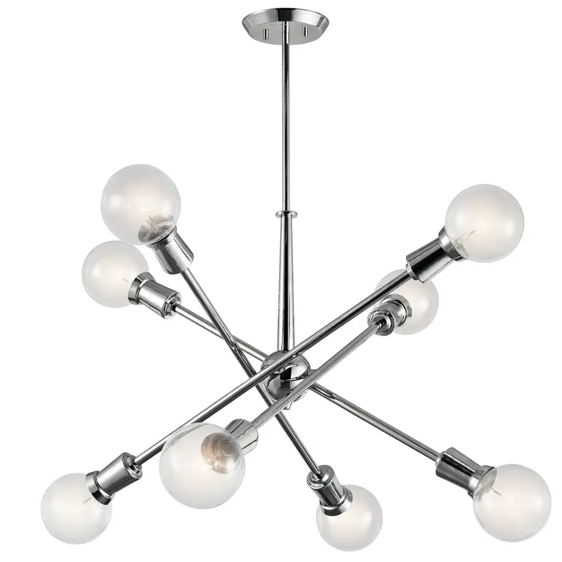 Armstrong Eight Light Chandelier Chrome