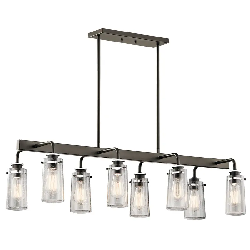 Braelyn Eight Light Linear Chandelier Olde Bronze