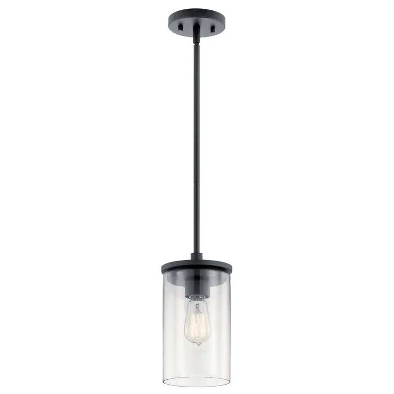 Crosby One Light Mini Pendant Black