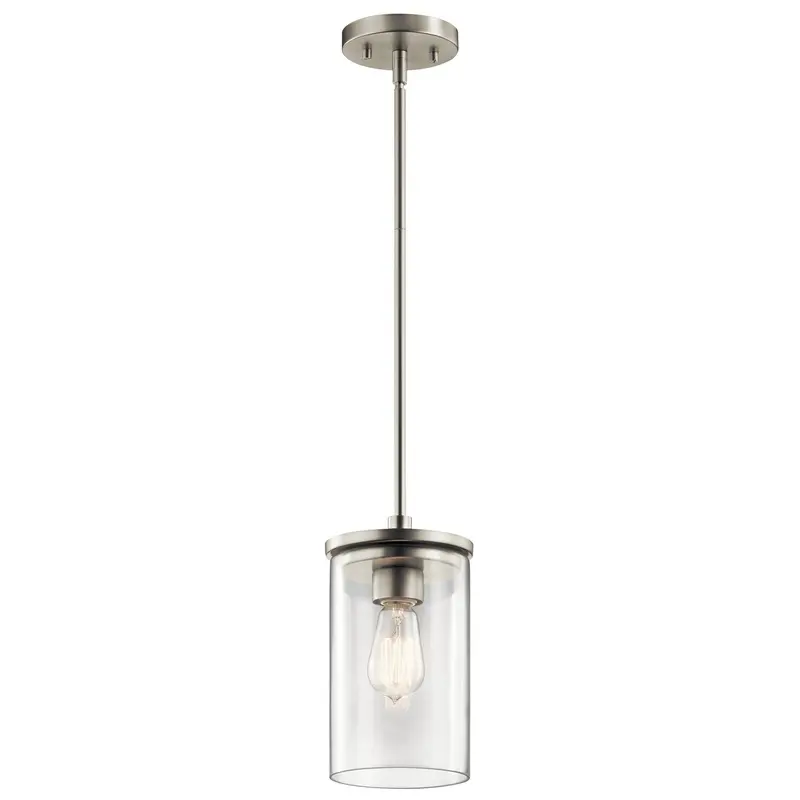 Crosby One Light Mini Pendant Brushed Nickel