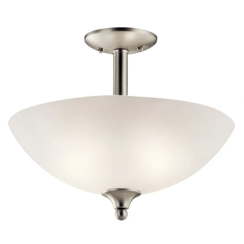 Jolie Two Light Pendant/Semi Flush Brushed Nickel
