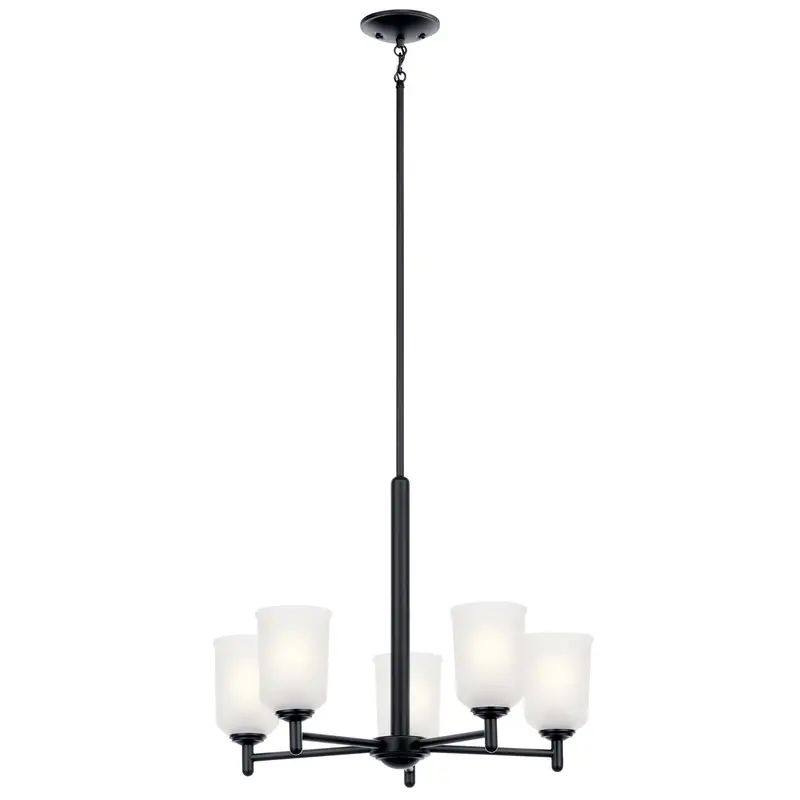 Shailene Five Light Chandelier Black