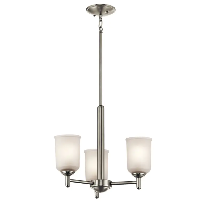 Shailene Three Light Mini Chandelier Brushed Nickel