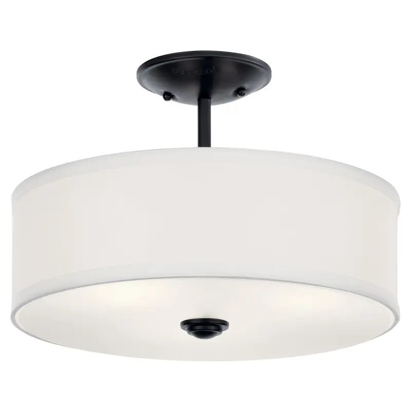 Shailene Three Light Semi Flush Mount Black