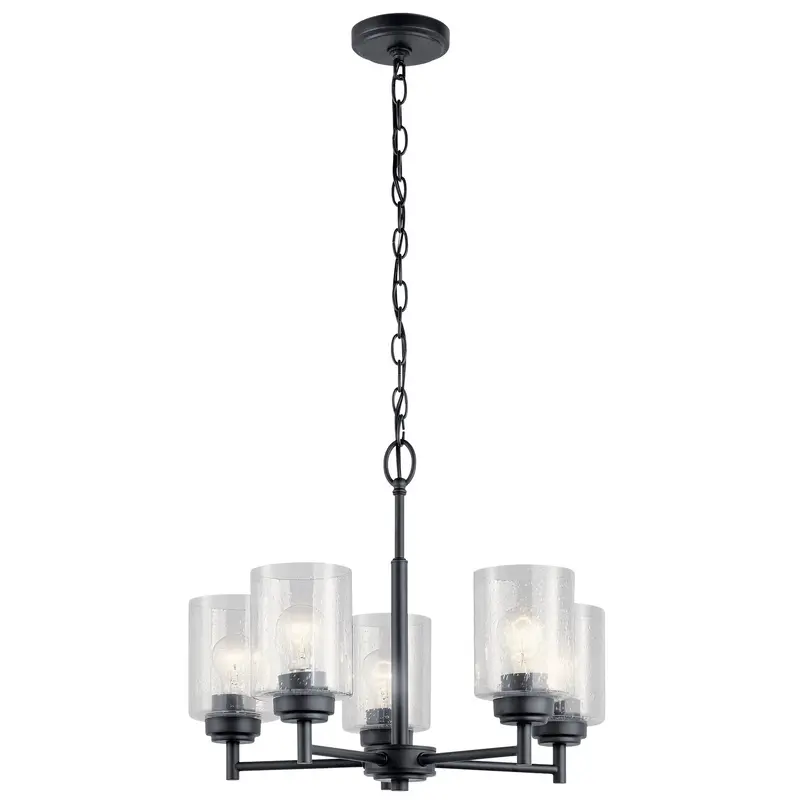 Winslow Five Light Chandelier Black