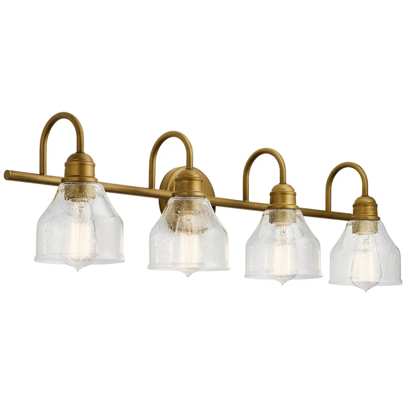 Avery Four Light Bath Natural Brass