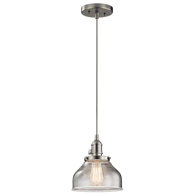 Avery One Light Mini Pendant Brushed Nickel