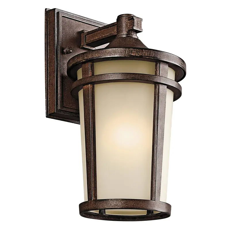 Atwood One Light Outdoor Wall Mount Brown Stone