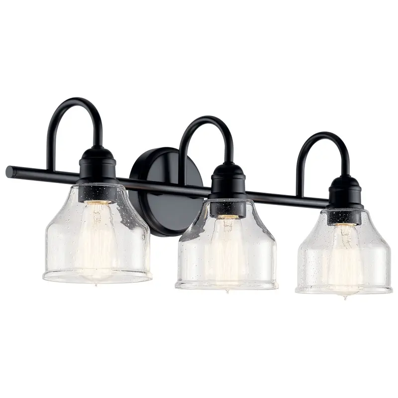 Avery Three Light Bath Black