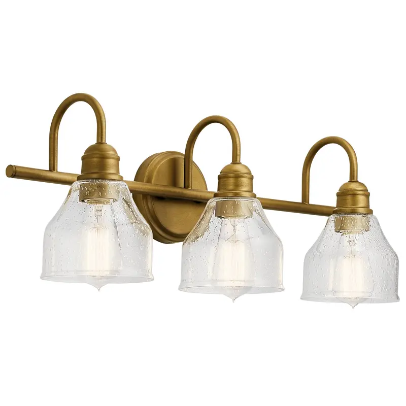 Avery Three Light Bath Natural Brass
