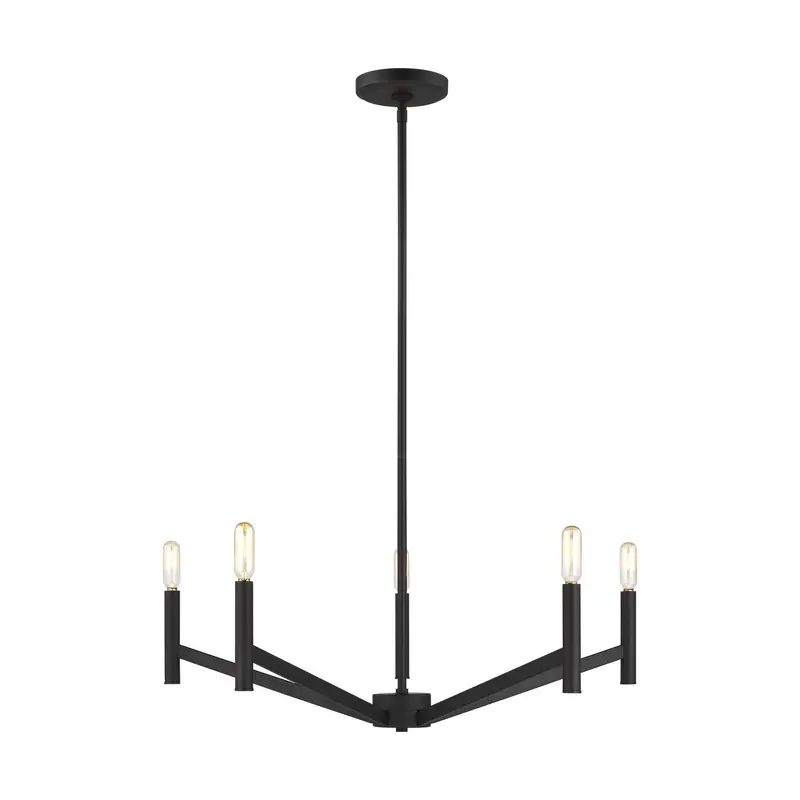 Vector Five Light Chandelier Midnight Black