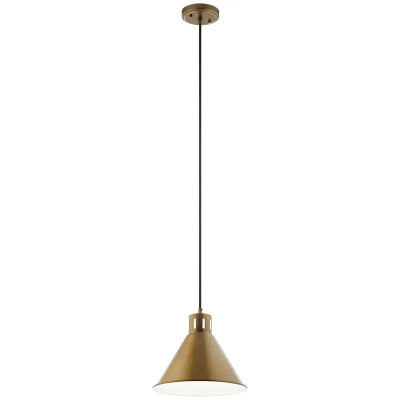 Zailey One Light Pendant Natural Brass