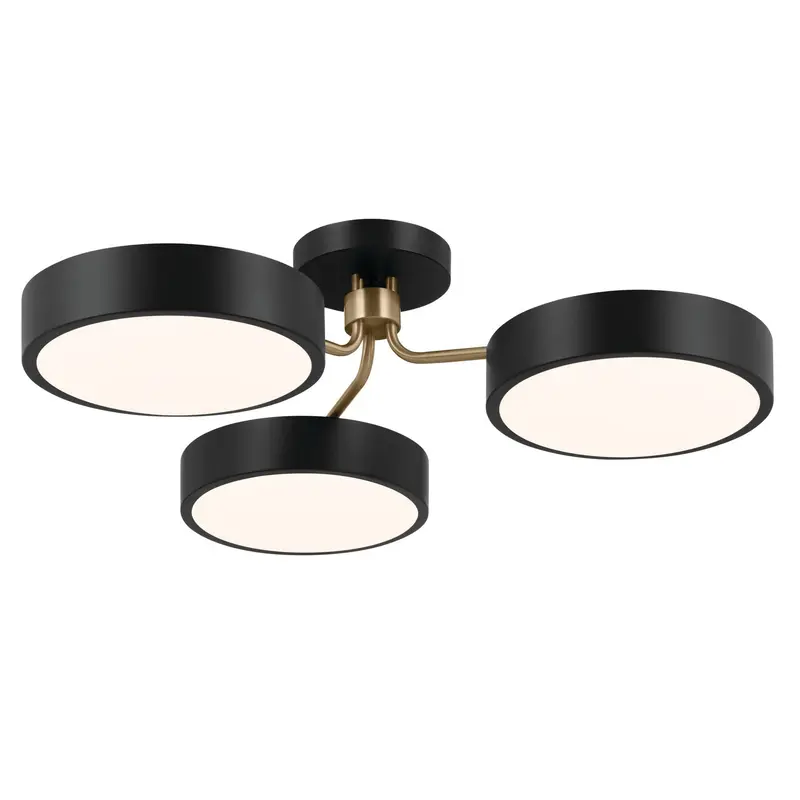 Sago LED Semi Flush Mount Black